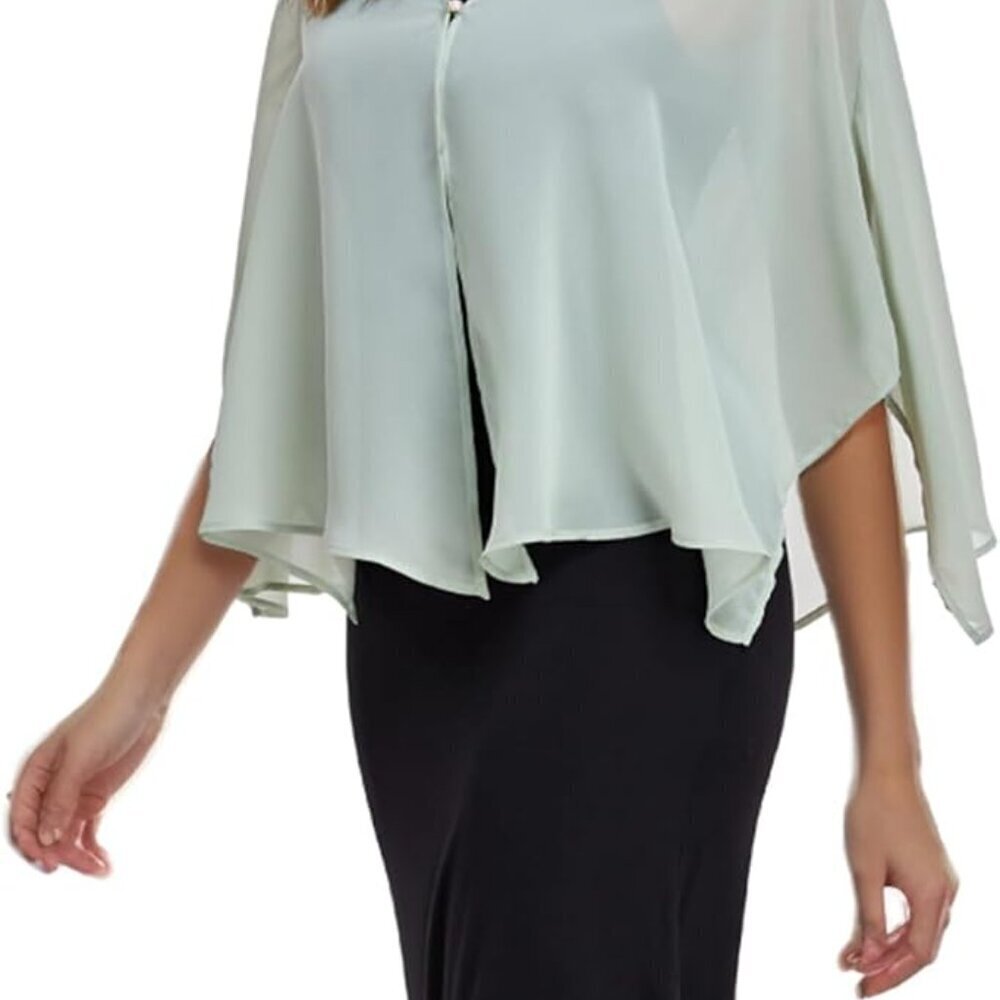 Chiffon Shawl Soft Wrap for Wedding Evening Party Cover Up Accessories - Picture 5 of 6